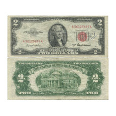 2 доллара США 1953 г. А56125697 А, серия А