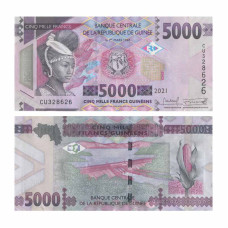 5000 франков Гвинеи 2021 г.