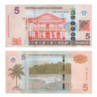 5 долларов Суринама 2012 г.