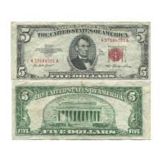 5 долларов США 1953 г. А37084701 A