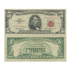 5 долларов США 1963 г. А49533402 А
