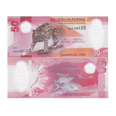 50 песо Филиппин 2025 г. Леопард (полимер) 50 песо Филиппин 2025 г. Леопард (полимер)