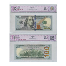 100 долларов США 2017 г. PF 92554807 C (65) в слабе
