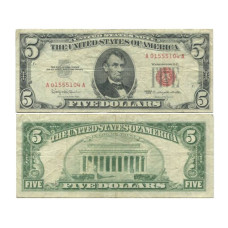 5 долларов США 1963 г. А 01555104 А