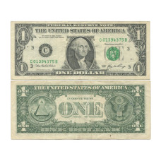 1 доллар США 2006 г. С 01394375 В. Серия С