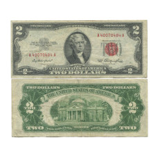 2 доллара США 1963 г. А 40070484 А
