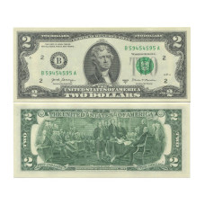 2 доллара США 2017 г. В 59454595 А, серия B 2 доллара США 2017 г. В 59454595 А, серия B