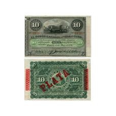 10 песо Кубы 1896 г. PLATA