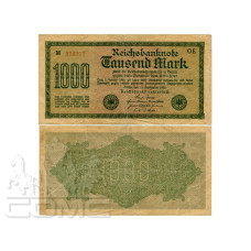 1000 марок Германии 15.09.1922 г. (номер серии красный)