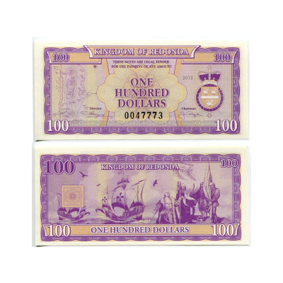 100 долларов Королевства Редонды 2013 г. (пресс)