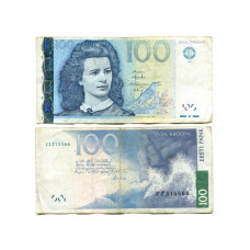 100 крон Эстонии 1999 г. (ZZ серия замещения)