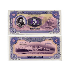 5 долларов Антарктики Земля Мэри Бэрд 2014 г.