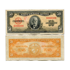 50 песо Кубы 1950 г.