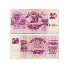 20 рублей Латвии 1992 г.