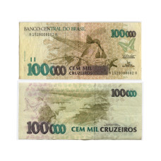100000 крузейро Бразилии 1990 г.