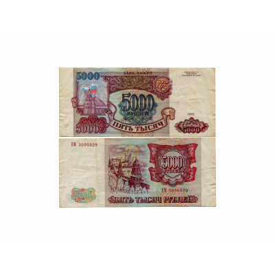 Банкнота 5000 рублей России 1993 г. 