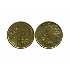 10 евроцентов Италии 2010 г.