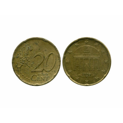 Монета 20 евроцентов Германии 2003 г. (F)
