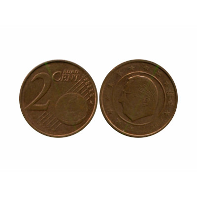 Монета 2 евроцента Бельгии 2007 г.