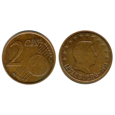 Монета 2 евроцента Люксембурга 2011 г.