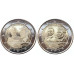 Биметаллическая монета 2 евро Люксембурга 2021 г. 100-летие со дня рождения великого герцога Жана (2шт)