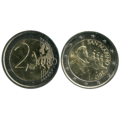 Биметаллическая монета 2 Евро Сан-Марино 2017 г.