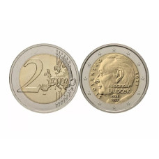 2 евро Словакии 2021 г. Александр Дубчек