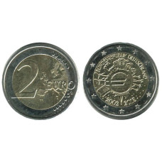 2 евро Германии 2012 г., 10 лет наличному обращению евро F