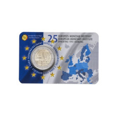 2 Евро Бельгии 2019 г. 25 лет Европейскому валютному институту в блистере