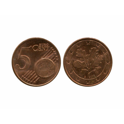 Монета 5 евроцентов Германии 2016 г. (A)