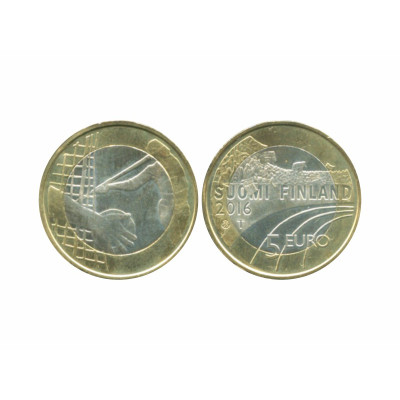 Биметаллическая монета 5 евро Финляндии 2016 г., Спорт - Легкая атлетика