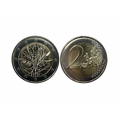 Биметаллическая монета 2 евро Франции 2022 г.