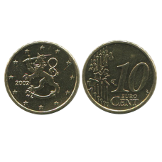 10 евроцентов Финляндии 2002 г.