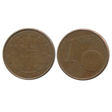 1 Евроцент Португалии 2008 г.