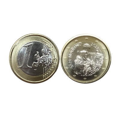 Биметаллическая монета 1 евро Сан-Марино 2023 г.