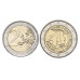 Биметаллическая монета 2 евро Мальты 2022 г. Резолюция Совета Безопасности ООН