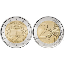 2 евро Франции 2007 г. 50 лет подписания Римского договора