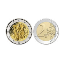 2 евро Германии 2024 г. 175 лет Конституции Паульскихе J
