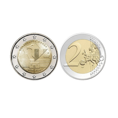 Биметаллическая монета 2 евро Италии 2024 г. 250 лет финансовой гвардии
