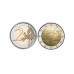 Биметаллическая монета 2 евро Мальты 2023 г. 550 лет со дня рождения Николая Коперника в буклете