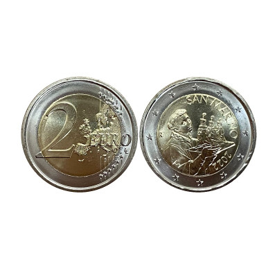 Биметаллическая монета 2 евро Сан-Марино 2022 г.