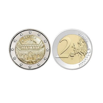 Биметаллическая монета 2 евро Испании 2024 г. Севилья
