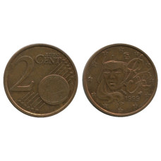 2 евроцента Франции 1999 г.