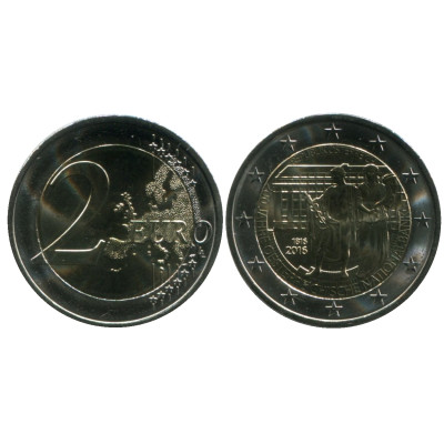 Биметаллическая монета 2 Евро Австрии 2016 Г., 200-Летие Австрийского Национального Банка