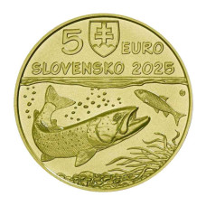5 евро Словакии 2025 г. Дунайский лосось