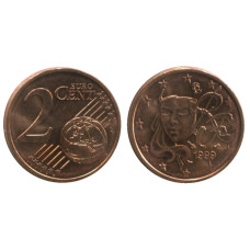 2 евроцента Франции 1999 г.