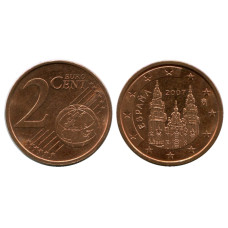 2 евроцента Испании 2007 г.