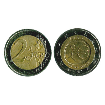 2 Евро Ирландии 2009 г., 10 Лет Экономическому и Валютному Союзу