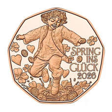 5 евро Австрии 2026 г. Прыгай от радости 5 евро Австрии 2026 г. Прыгай от радости