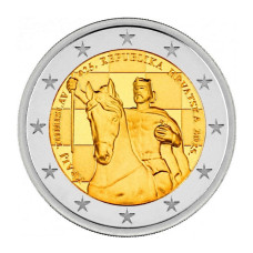 2 евро Хорватии 2025 г. 1100 лет Королевству Хорватии и коронации короля Томислава